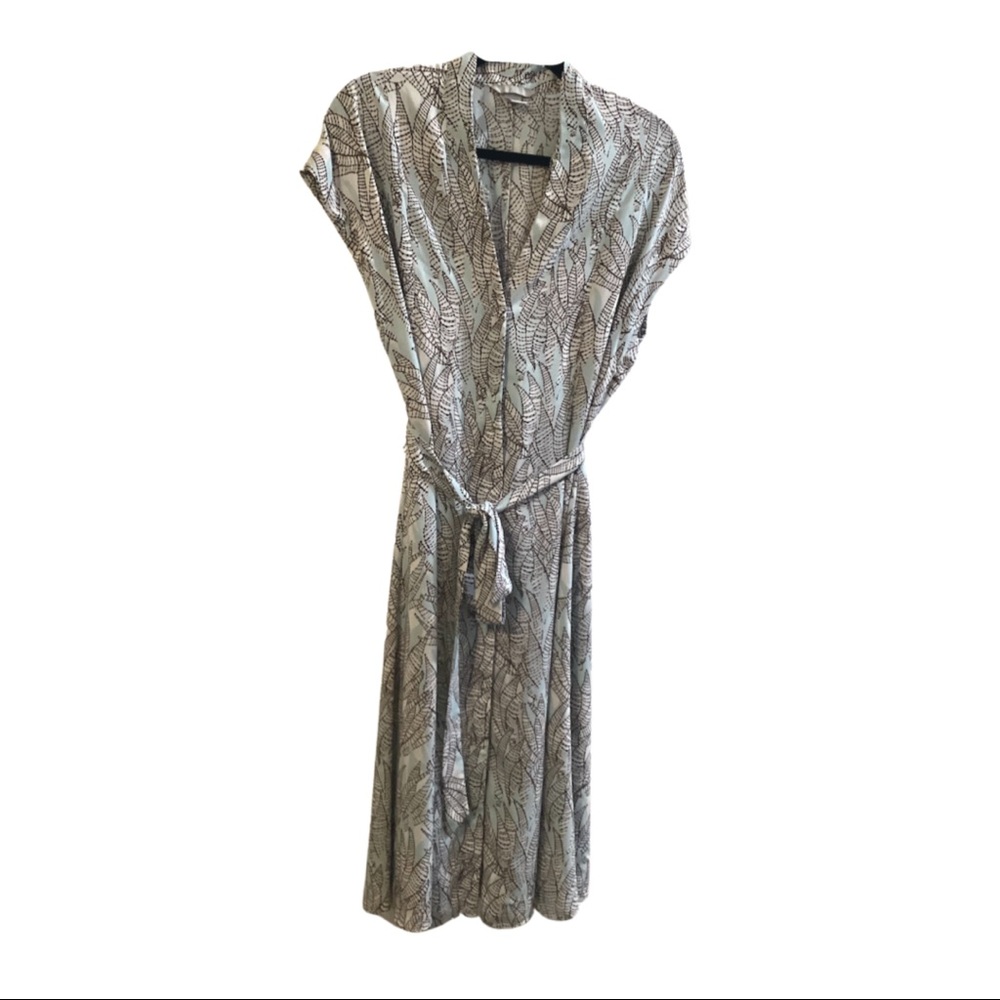 Light blue front button down wrap dress